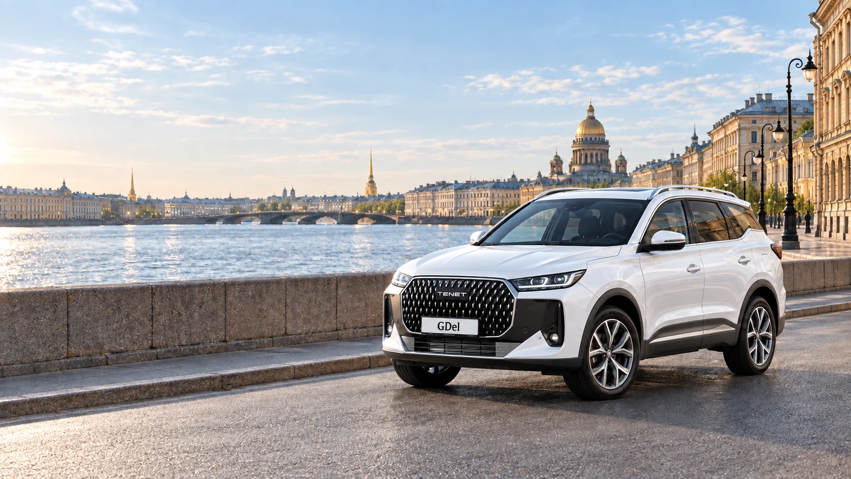Иллюстративная автомобильная сцена
